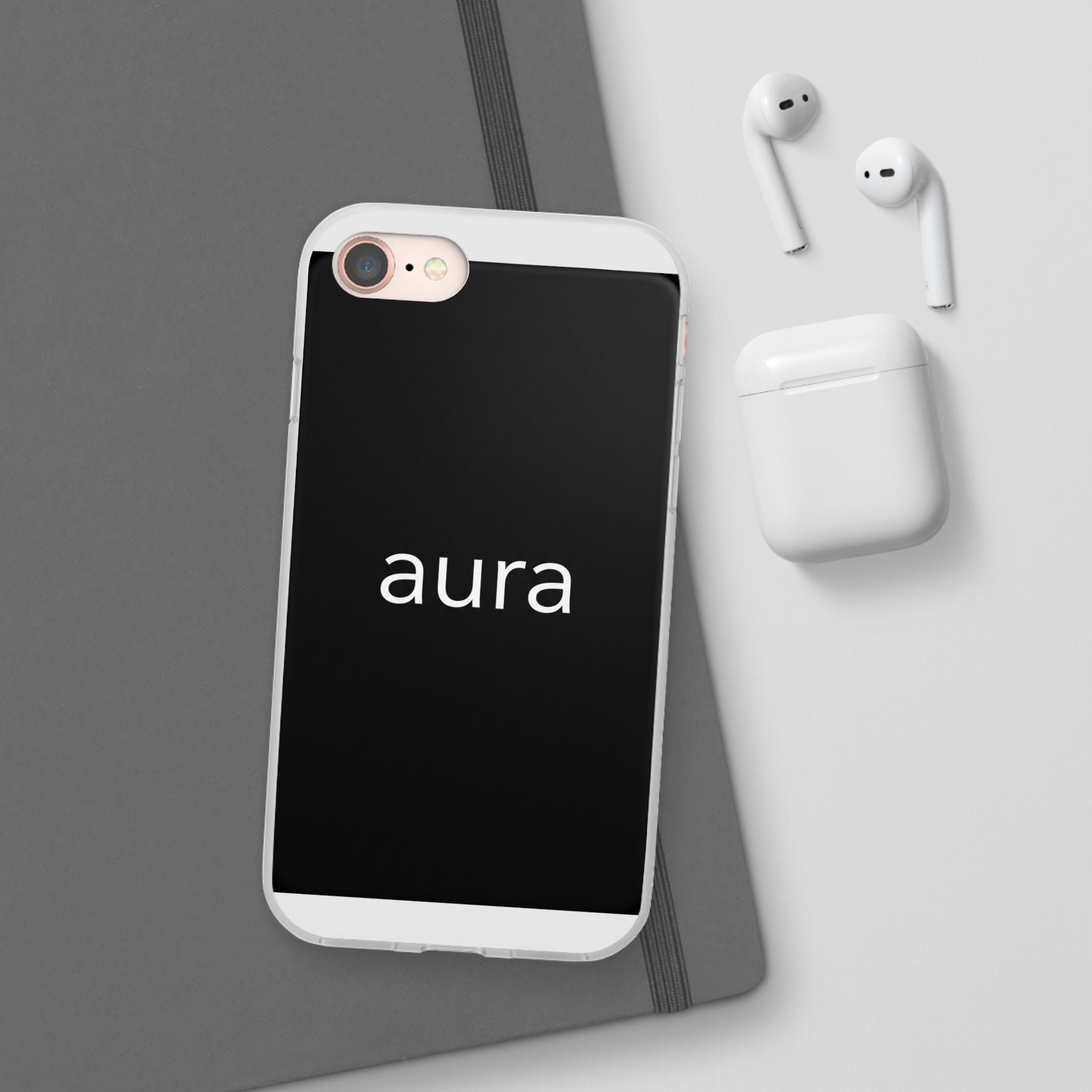 Aura Black Minimalist Phone Case