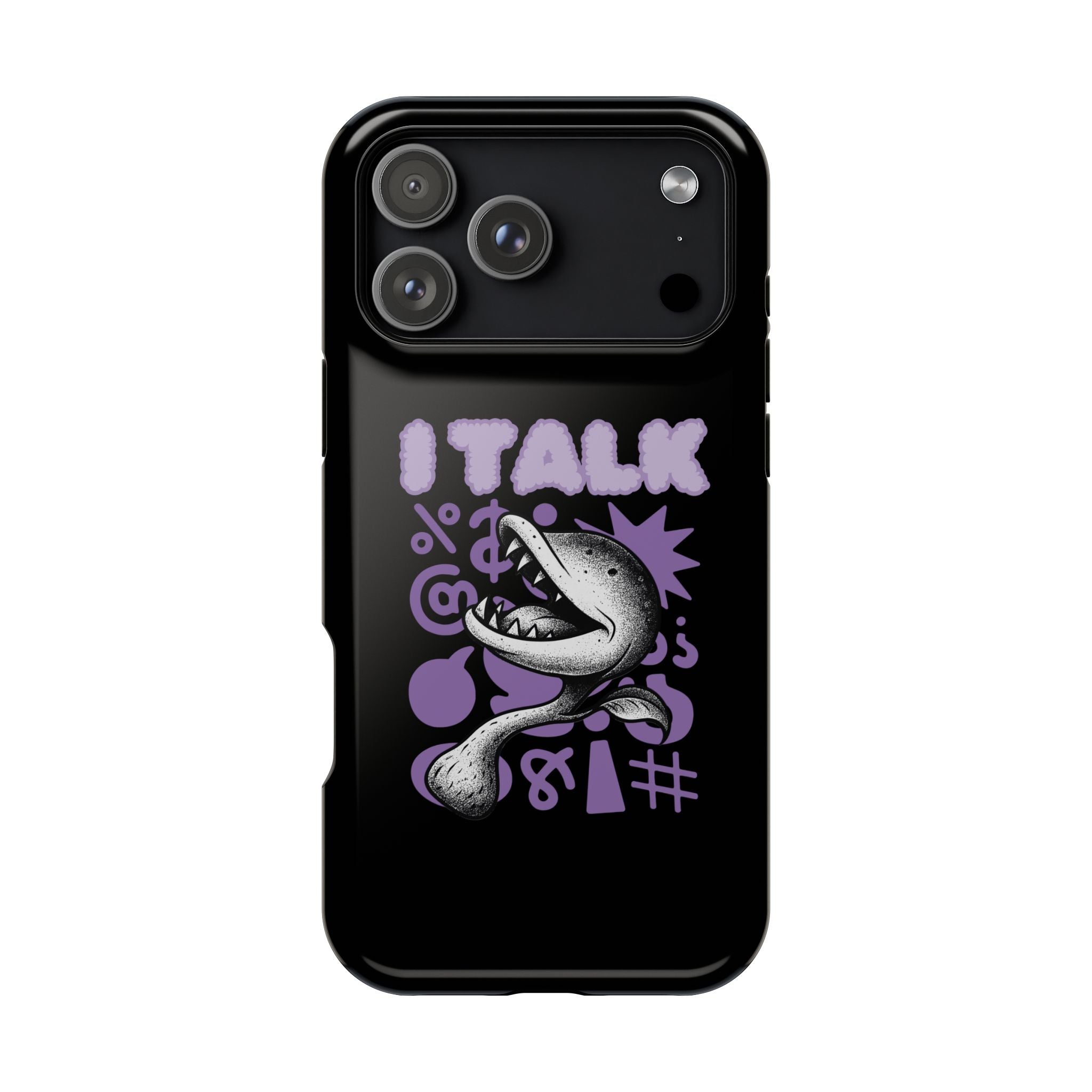 Phone Case — "I TALK" Graphic Magnetic Impact-Resistant Case