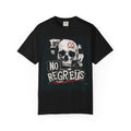 No Regrets Skull T-Shirt — Punk Gothic Graphic Tee
