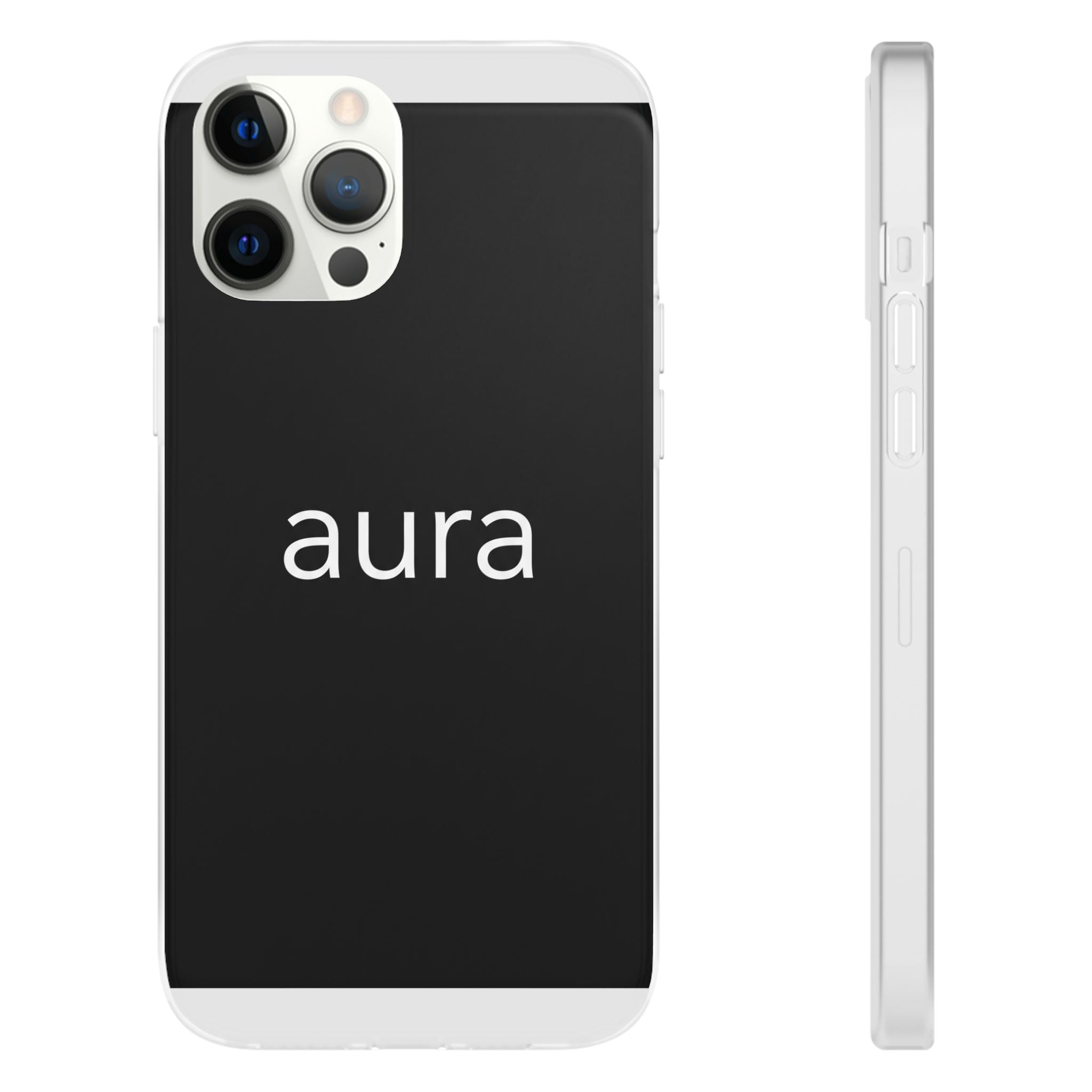 Aura Black Minimalist Phone Case