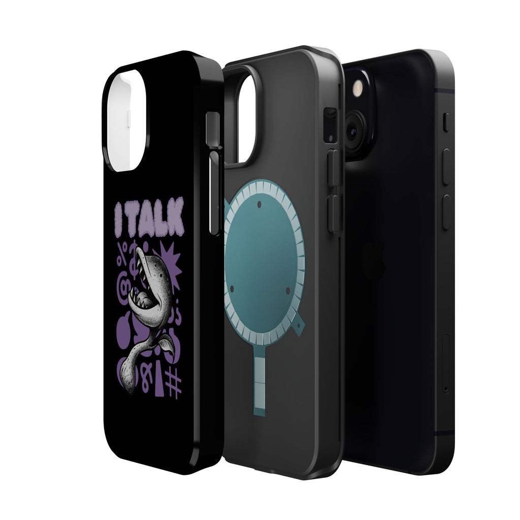 Phone Case — "I TALK" Graphic Magnetic Impact-Resistant Case