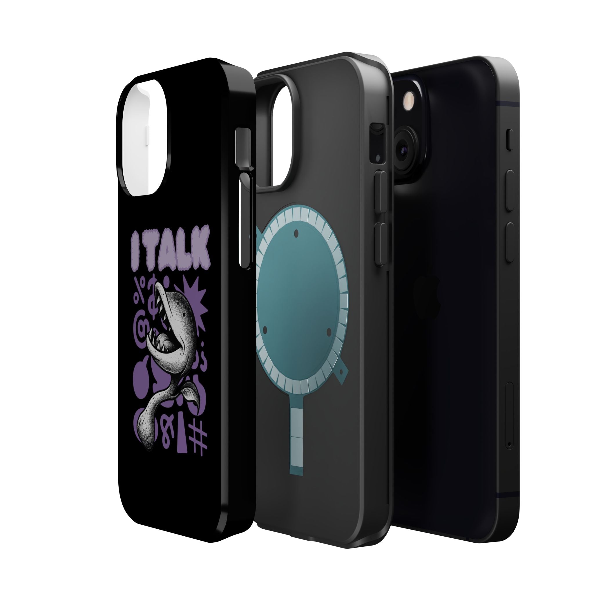 Phone Case — "I TALK" Graphic Magnetic Impact-Resistant Case
