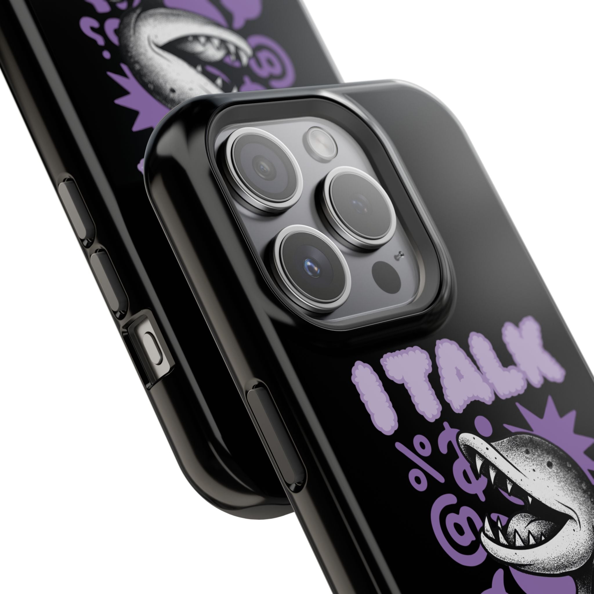 Phone Case — "I TALK" Graphic Magnetic Impact-Resistant Case