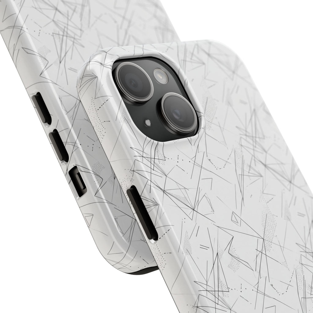 Marble Scratch Pattern Tough Phone Case — Protective iPhone Cover